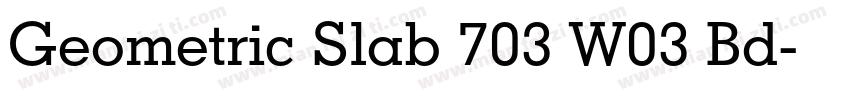 Geometric Slab 703 W03 Bd字体转换